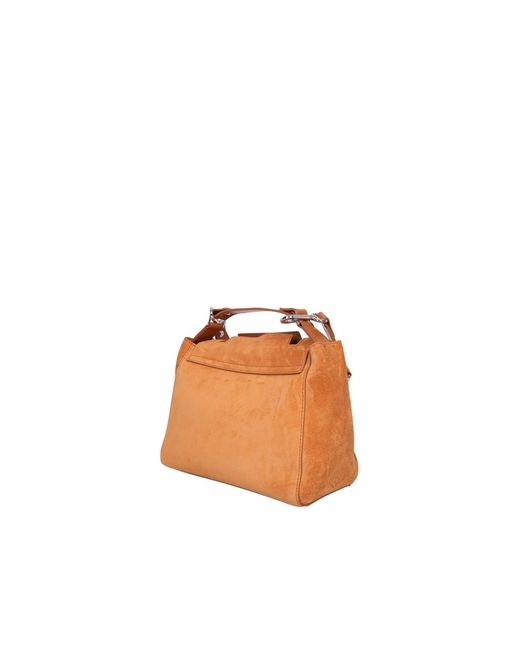 Orciani Suede Sveva Bag in Orange | Lyst