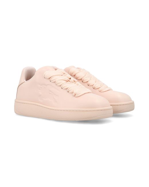 Burberry Pink Leather Box Sneakers