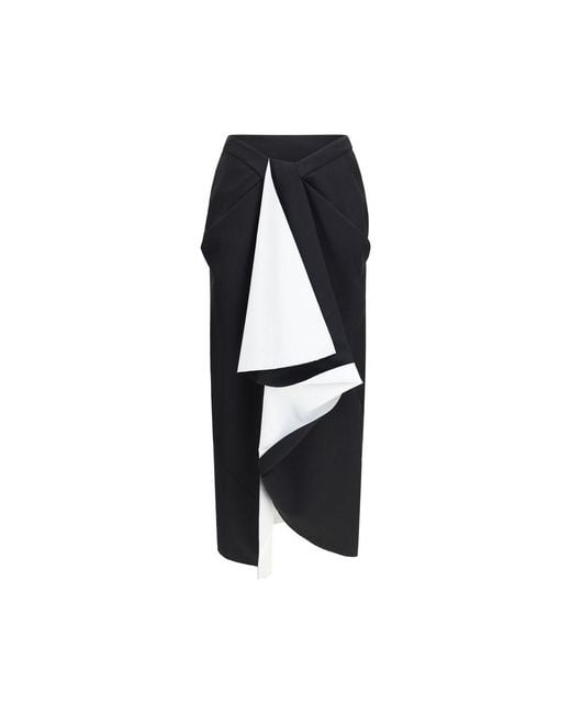 Givenchy Black Wool Oves Aries Midi Skirt