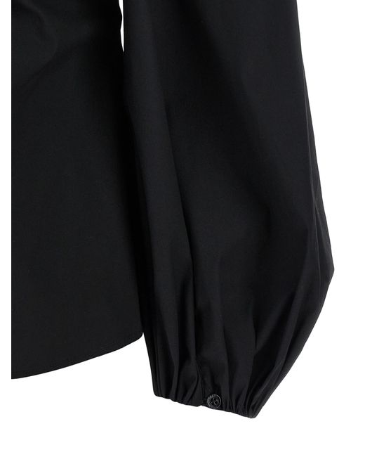 Carolina Herrera Black Puff' Sleeve Top