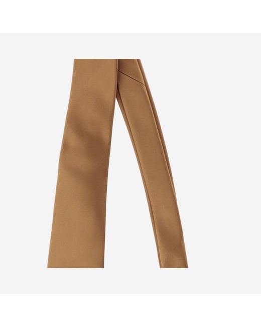 Saint Laurent Brown Silk Satin Tie Ties & Bow for men