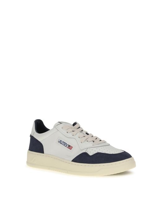 Autry White Medalist Low Sneakers for men