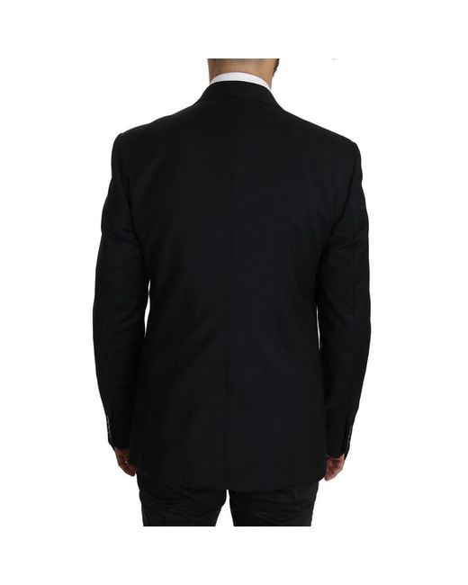Dolce & Gabbana Black Viscose Two-Piece Suit for men
