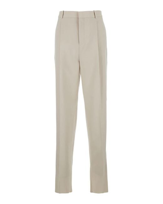 Saint Laurent Natural Pants With Belt Loops for men