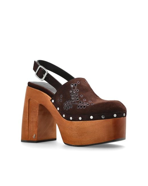 Jimmy Choo Brown Platform Shoes "Alida"