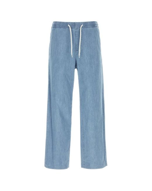 A.P.C. Blue Elasticated Drawstring Waistband Jeans for men