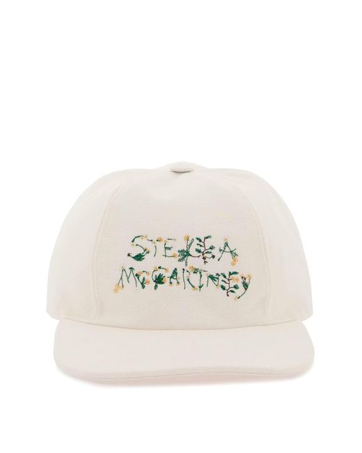 Stella McCartney Natural Baseball Cap With Embroidered Logo
