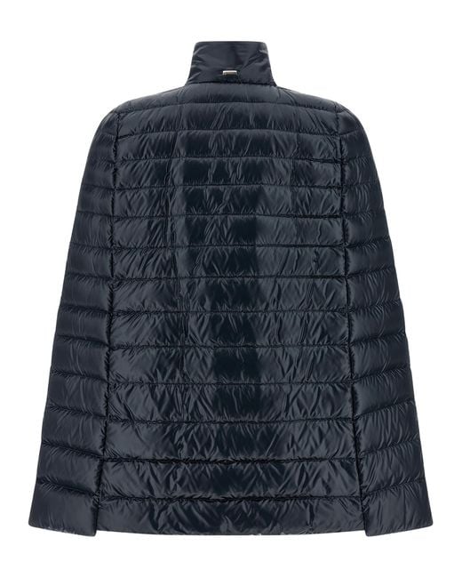 Herno Blue Cape Down Jacket