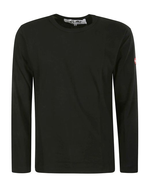 COMME DES GAR ONS PLAY T shirt Long Sleeve in Black for Men Lyst