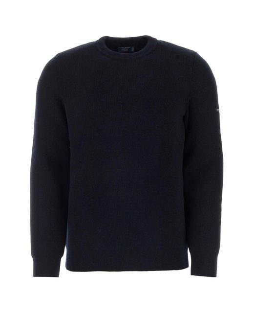 Saint James Blue Midnight Wool Sweater for men