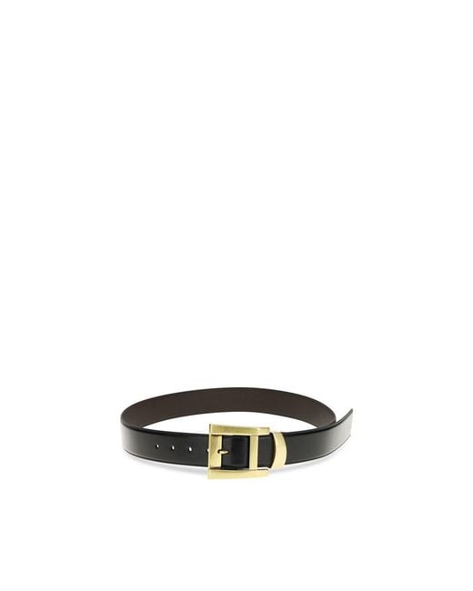 Versace Black Calf Leather Bos Taurus Regular Belt for men