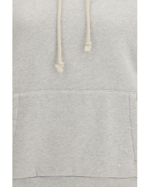 Golden Goose Deluxe Brand Gray Hooded Sweatshirt Star Cotton Sweatshirts
