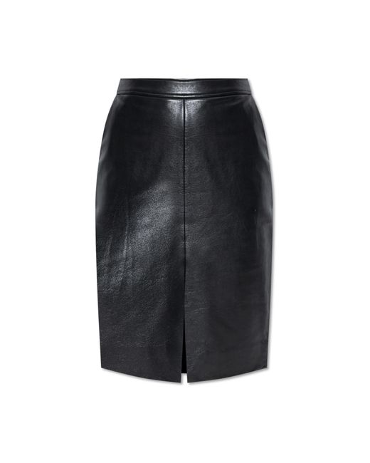 Anine Bing Black Leather Skirt Tyra
