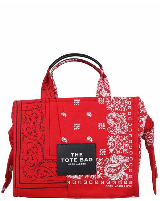 Marc Jacobs Bandana Small Tote Bag in Red | Lyst