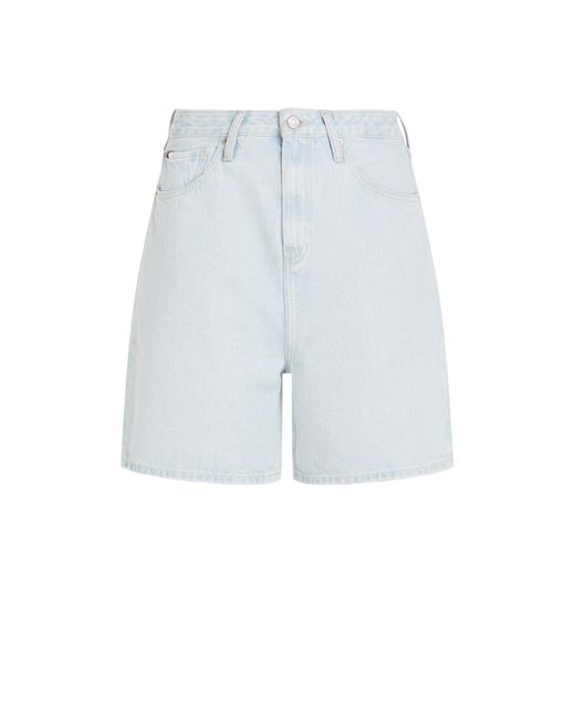 Tommy Hilfiger Blue Loose High-Waisted Denim Shorts