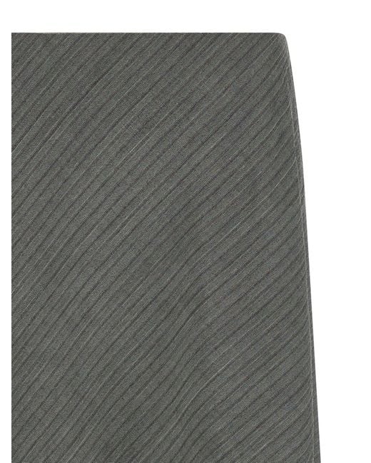 Alberta Ferretti Gray Viscose Mini Skirt