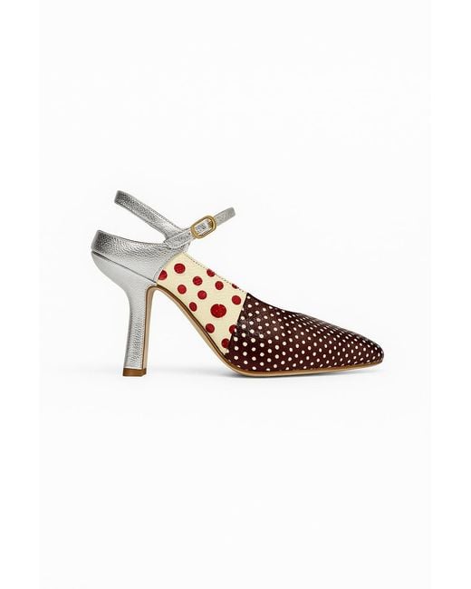 Dries Van Noten Multicolor Escarpin Imprimé Python Sur Veau Naturel Pumps