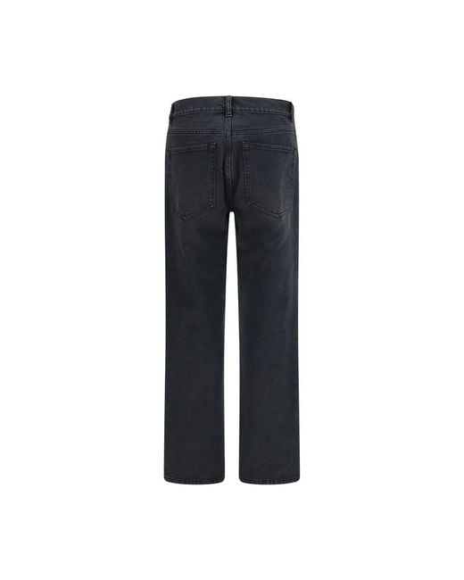 The Row Blue Black Cotton Straight