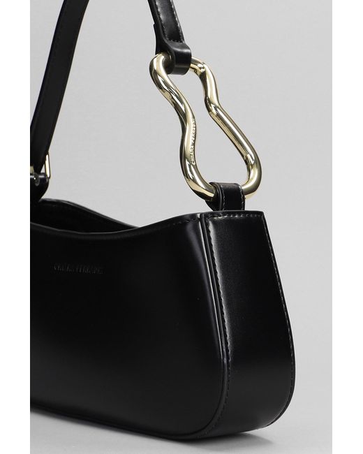 Chiara Ferragni Shoulder Bag In Black Faux Leather