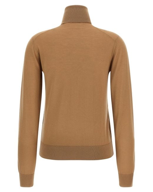 Dolce & Gabbana Brown Cashmere Turtleneck Sweater