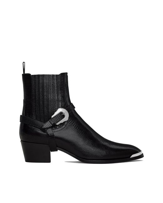 Céline Black Western Chelsea Isaac Harness Boots for men