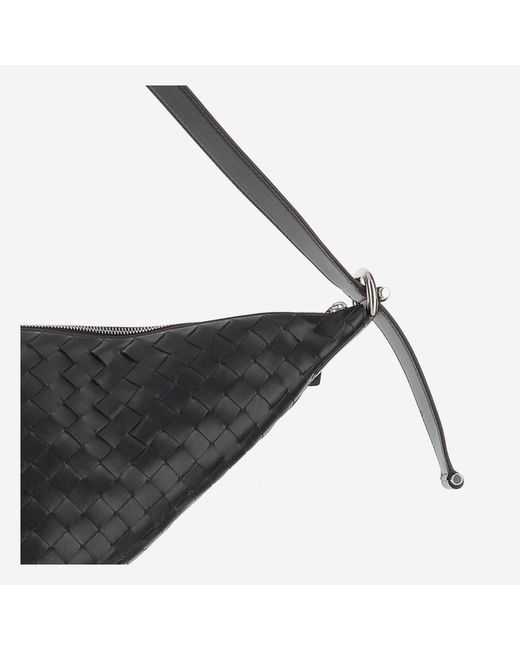 Bottega Veneta Black Virgule Calfskin Messenger Bag for men