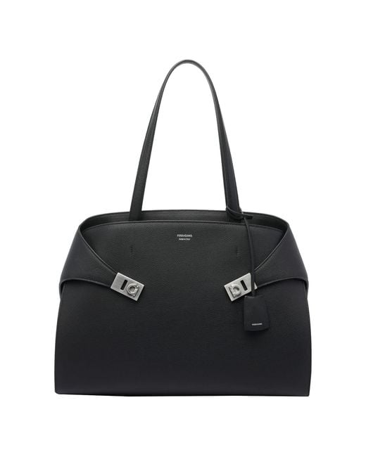Ferragamo Black Hug Shoulder Bag