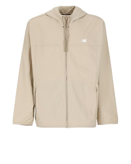 New Balance Natural Waterproof Jacket With Logo for men