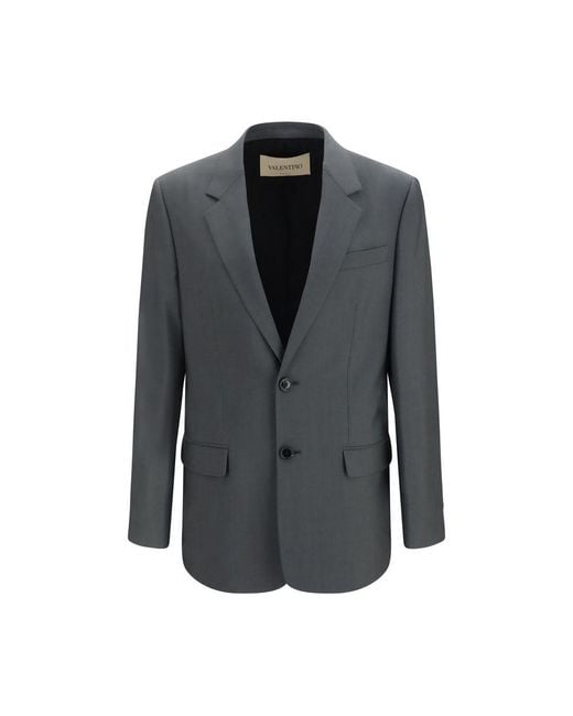 Valentino Garavani Black Wool Oves Aries Jacket Clothing for men