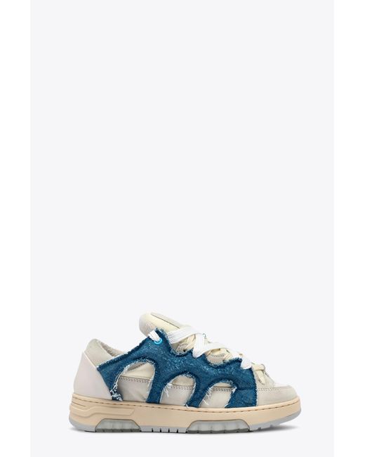 Paura Blue Santha 1 Off Suede And Low Sneaker