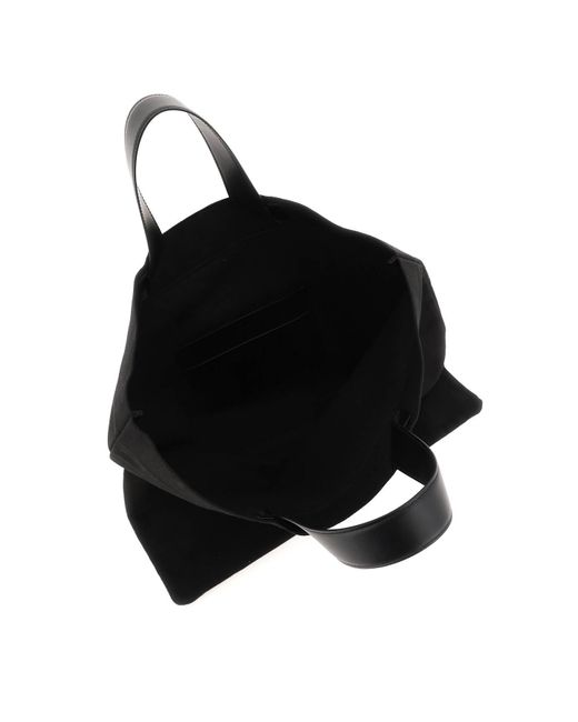 Jil Sander Black Logoed Tote Bag