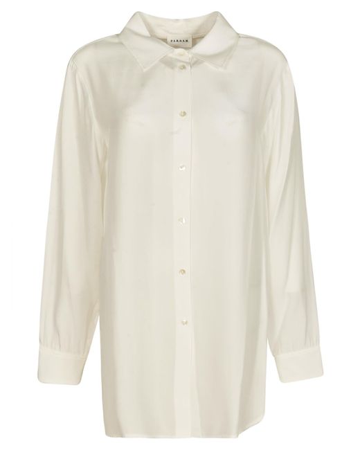 P.A.R.O.S.H. White Long-Sleeved Shirt