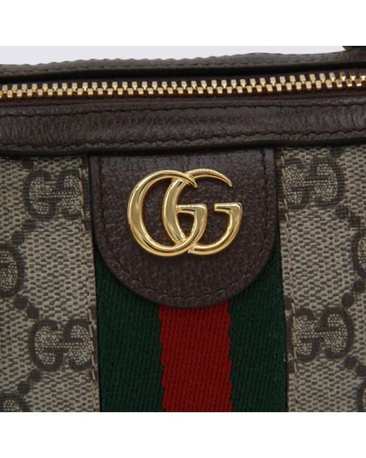 Gucci Brown Leather Ophidia Mini Bag