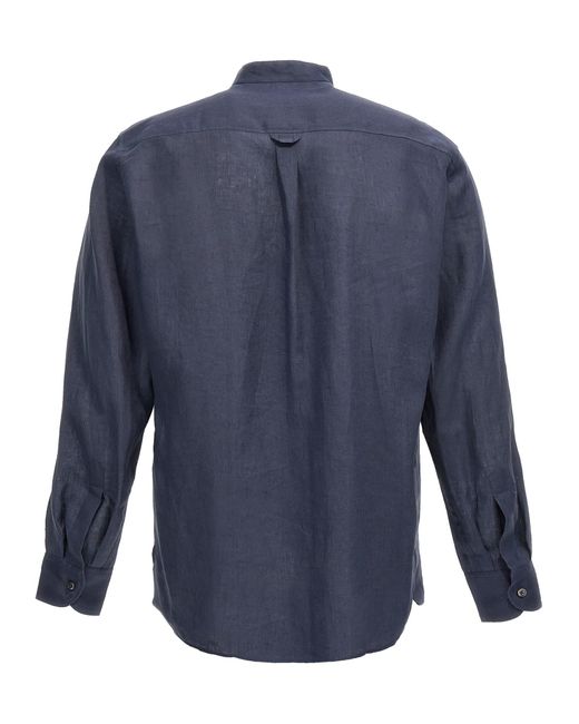 PT Torino Blue Linen Shirt for men