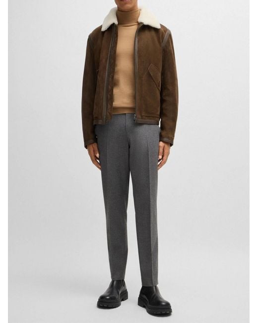 Boss Blue Musso Turtleneck Sweater Clothing Knitwear for men