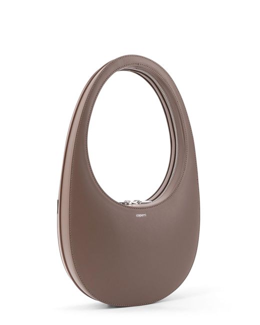 Coperni Brown Swipe Leather Shoulder Bag