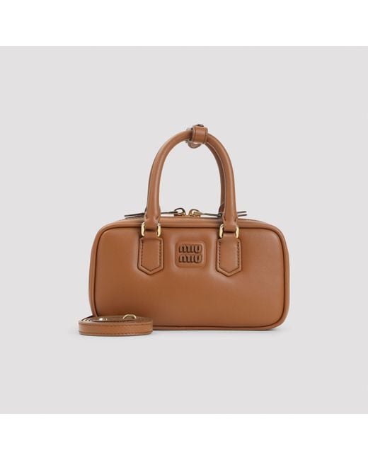 Miu Miu Brown Arcadie Mini Shoulder Bag