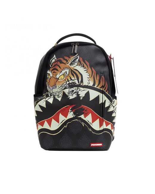 Sprayground Black Year Of The Tiger Backpack for men
