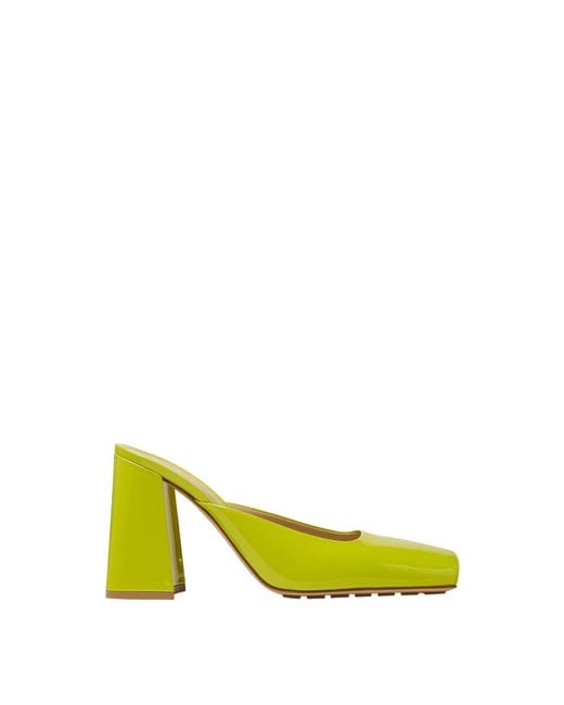 Bottega Veneta Yellow 100Mm Tower Mules