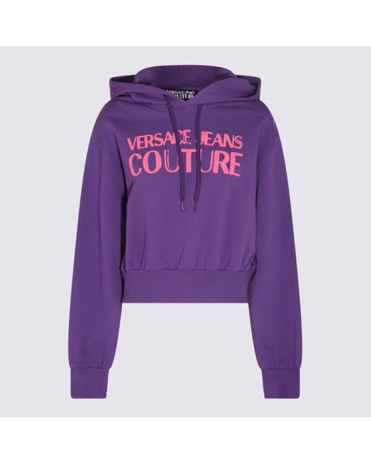 Versace Purple Violet Cotton Sweatshirt