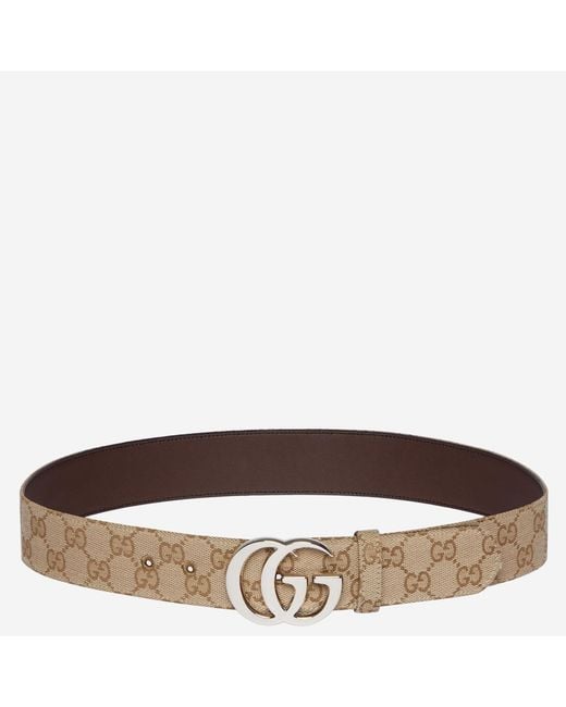 Gucci Brown Belt Gg Marmont Fabric for men
