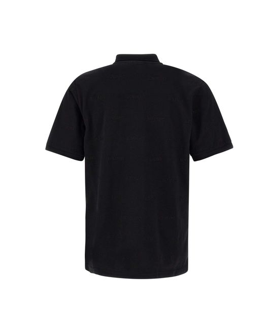 Iceberg Black Pique Cotton Polo Shirt for men