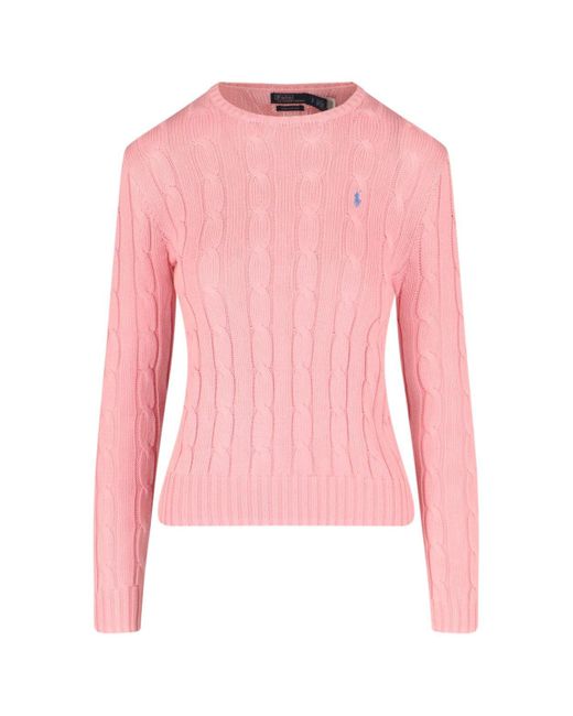 Ralph Lauren Pink Julianna Long Sleeve Sweater