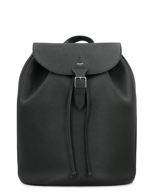 Céline Black Large Leather Backpack Calf Backpacks for men