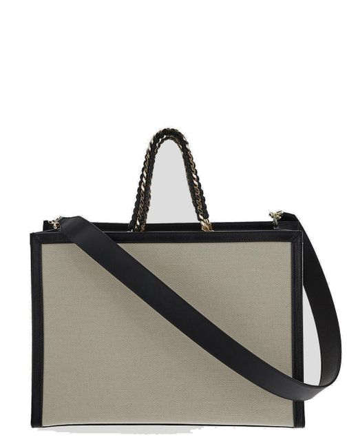 Givenchy Gray Logo Embroidered Tote Bag