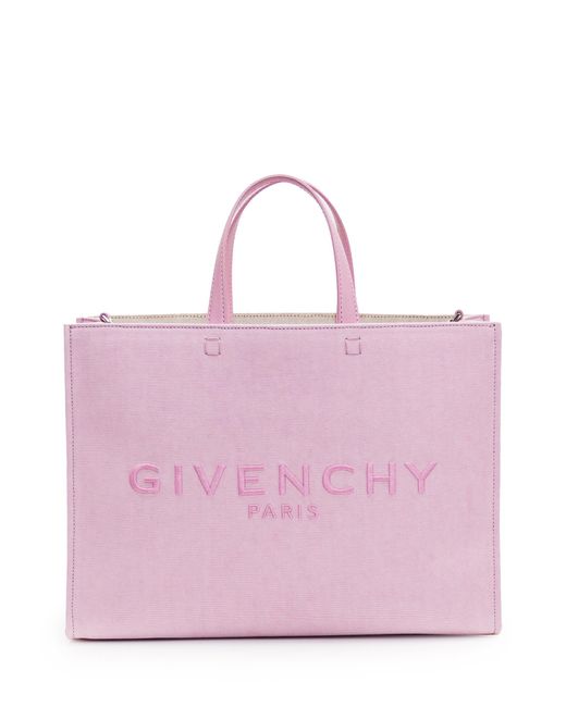 Givenchy Pink G Medium Cotton Tote Bag
