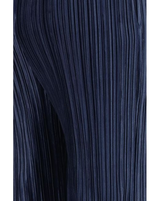 GONGDID DESIGN Blue Corduroy Palazzo Pants Polyester