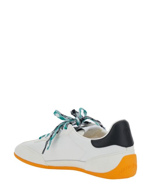 Palm Angels White Pa 5 Low Top Sneakers With Logo Patch On The Tongue And Contrasting Heel for men