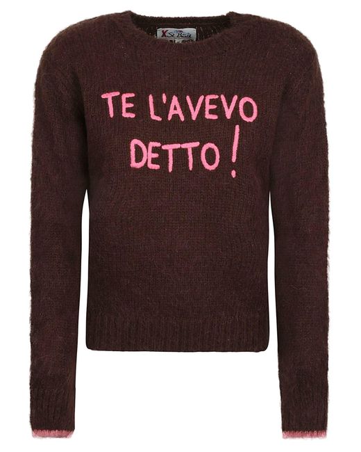 Mc2 Saint Barth New Queen Te Lavevo Detto Sweater in Brown | Lyst