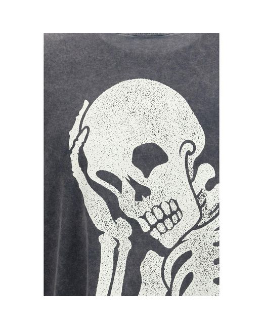 Palm Angels Blue Black Cotton Shirt for men